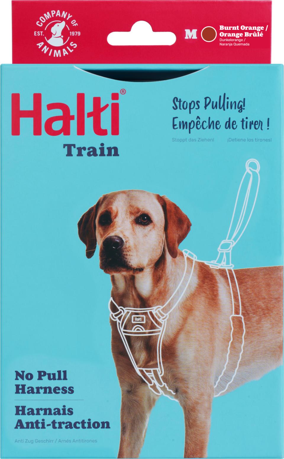 NO-PULL Harness, træningssele til hunde der trækker - farve orange