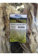 Kaninører med pels, allergivenlig godbid til hunde 200G