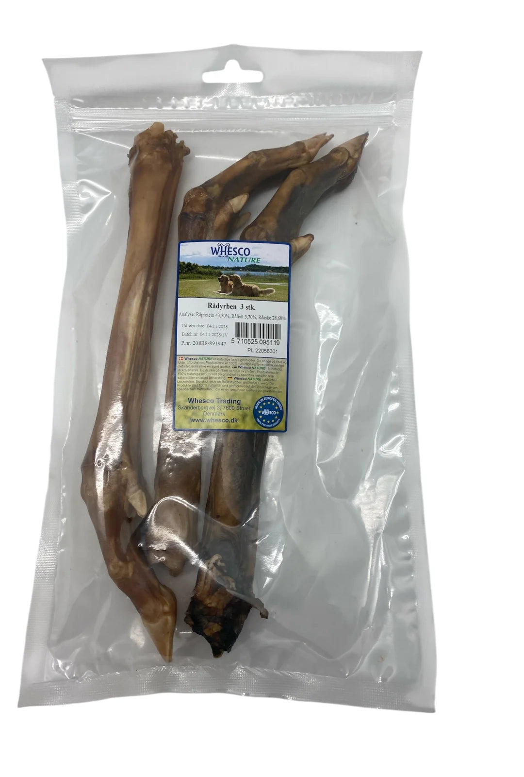 Rådyrben ca 18cm, allergivenligt til hunde