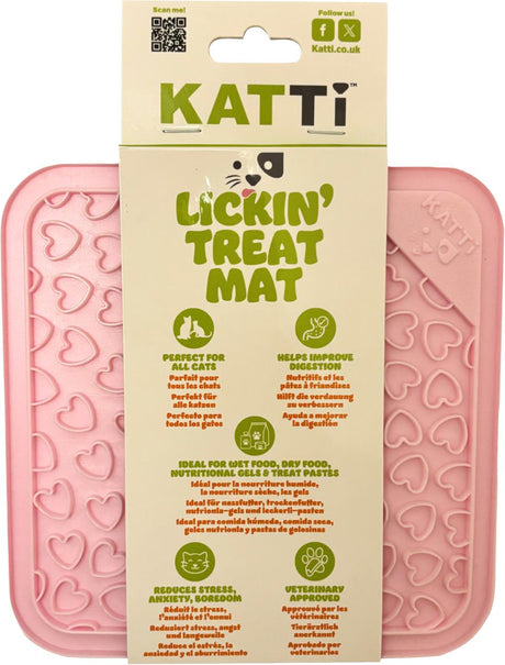 Katte foder slikkemåtte med dupper, Lickin Treat Mat, aktivering til katte