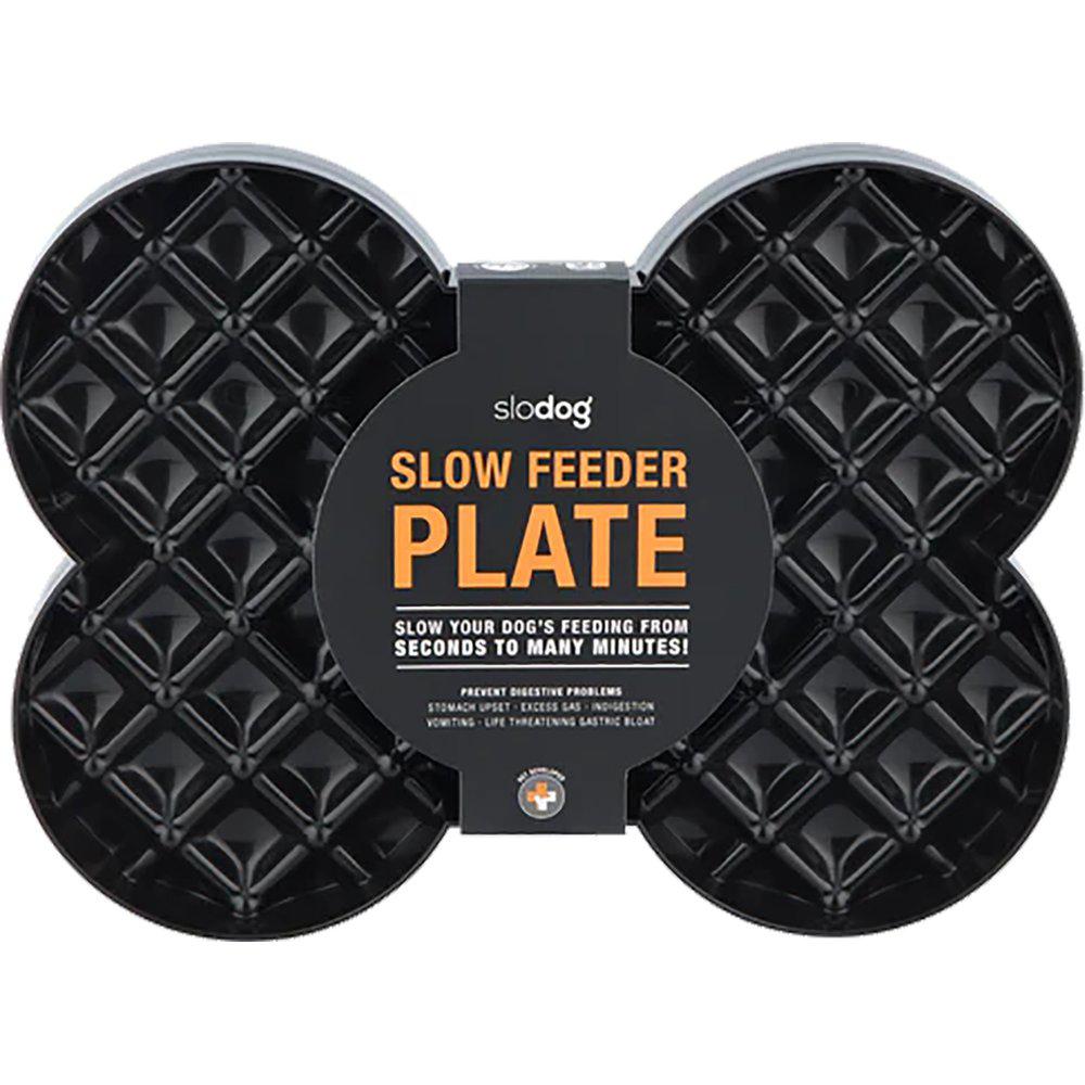 Hundeskål, Lickimat Slow Feeder Plate Black, aktivering til hunde