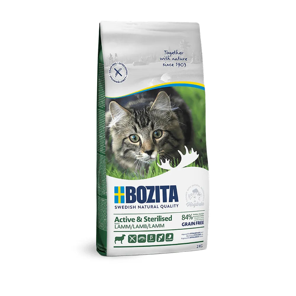Bozita Active & Sterilized Kornfri Lam – Til aktive og steriliserede katte