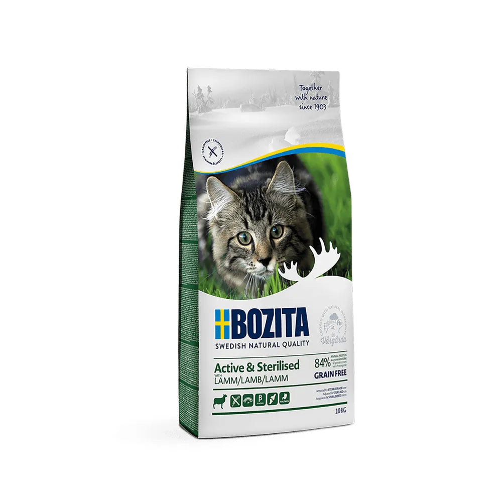 Bozita Active & Sterilized Kornfri Lam – Til aktive og steriliserede katte