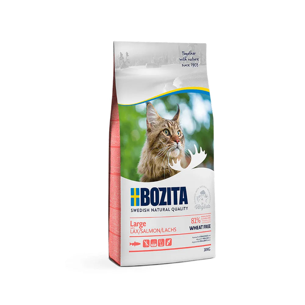 Bozita Large kornfri Laks – Større bidder til store katte med store behov