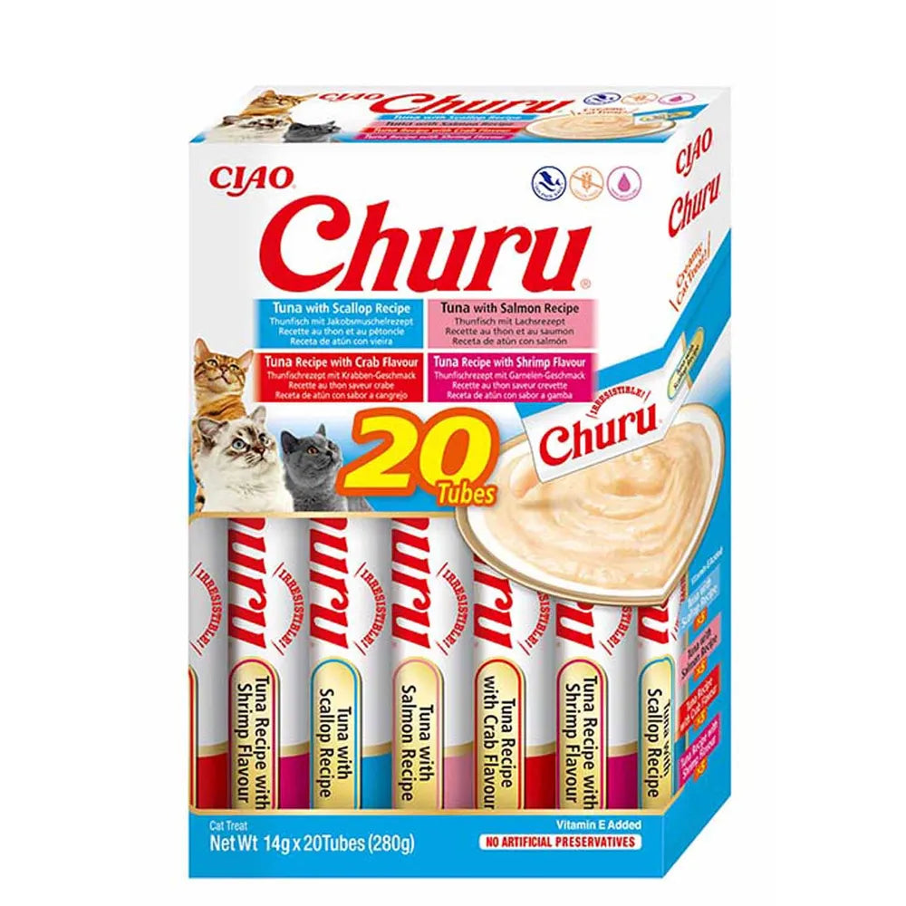 Kattegodbid, Churu fisk MIX Storkøb, flydende katte snack