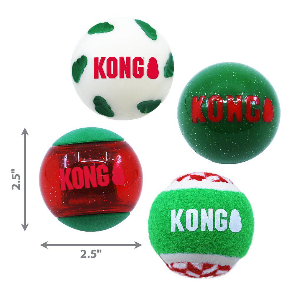 Kong - Holiday Occasions Balls 4-pak medium
