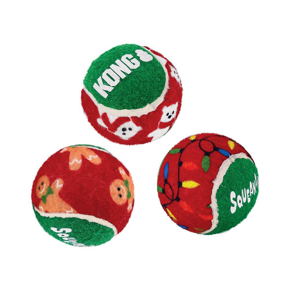 Kong - Holiday Squeakair Ball 6-pack, Small
