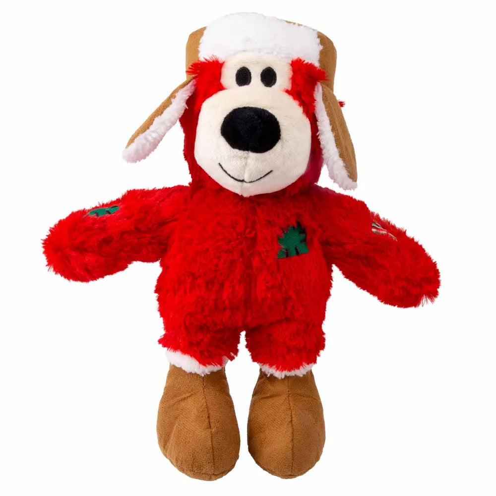 Hundebamse fra kong - Holiday Wild Knots Bear med vinterhue