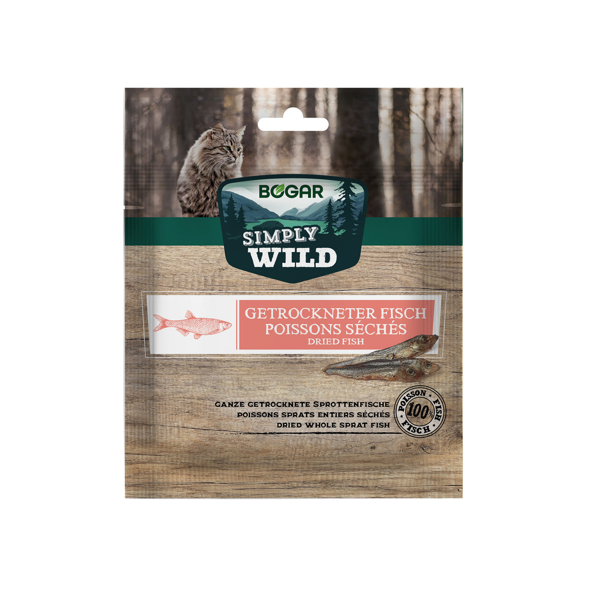 Simply Wild Dried Fish – 100% naturlige fiskesnacks til katte