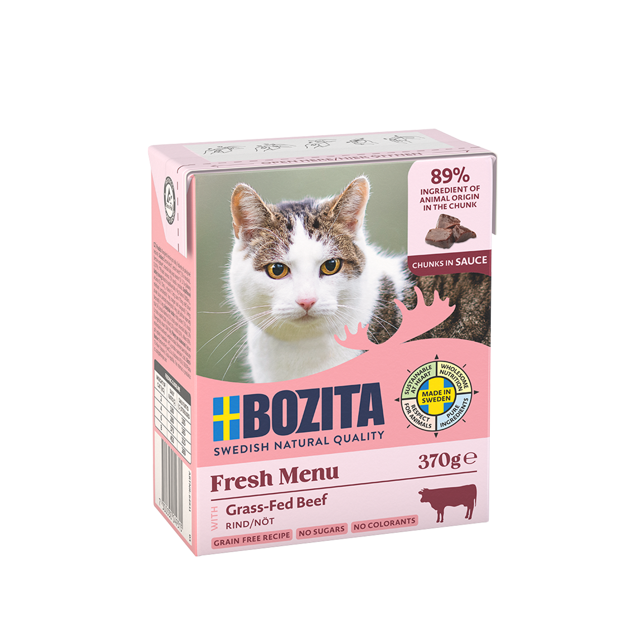 Bozita Chunks in Sauce med Oksekød – Kornfrit vådfoder med masser af smag