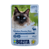 Bozita med Rensdyr 12 x 85g – Kornfri Vådfoder i Portionsposer til Kat
