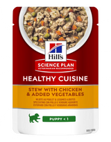 Hill's Science Plan vådfoder i breve til hvalpe Medium & Large Breed med kylling og grønt - Healthy Cuisine Chicken