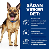 Sadan vikker det for German Shepherds med fordøjelsesproblemer med Hills Prescription Diet - Gastrointestinal Biome til hunde, Stew med kylling og grøntsager.