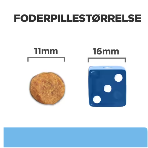 Et billede af en terning og et stykke brød, der fremhæver miljøfølsomhed og Hill's PRESCRIPTION DIET Derm Defense Environmental Sensitivities tørfoder til hunde med kylling (tørfoder til hunde med kylling).