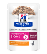 Hill's PRESCRIPTION DIET Gastrointestinal Biome vådfoder til katte med kylling 12x85g portionsposer