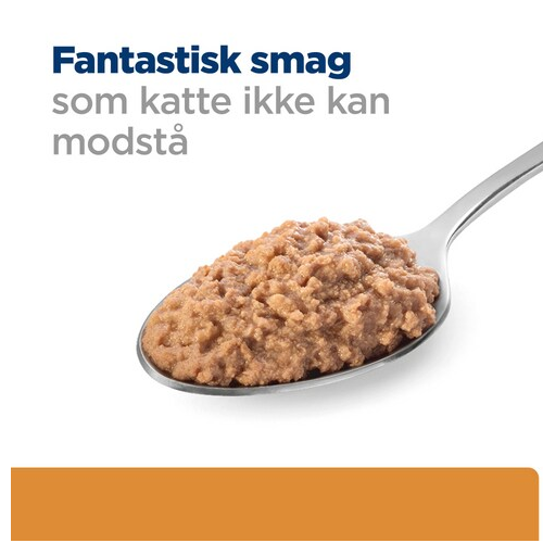 Fantastisk smag - som Hill's PRESCRIPTION DIET k/d Kidney Care vådfoder til katte med kylling 24x156g dase fra Hills Prescription Diet kan ikke modstå.