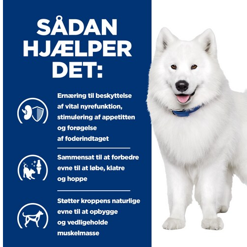 Hills Prescription Diet tørfoder til hunde med sunde nyrer og led.