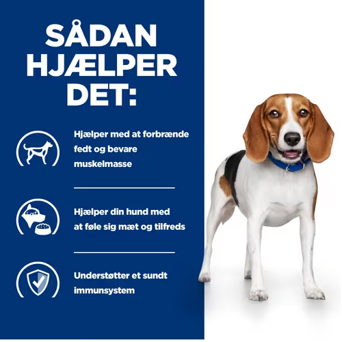Sadan helseprd. Kommercielt tørfoder til hunde med kylling, inklusive Hill's PRESCRIPTION DIET r/d Weight Reduction tørfoder til hunde med kylling fra Hills Prescription Diet.
