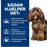 Sadan helseprdet Hill's RECEPTED DIET b/d hundefoder, designet til hjernesundhed i ældre hunde.