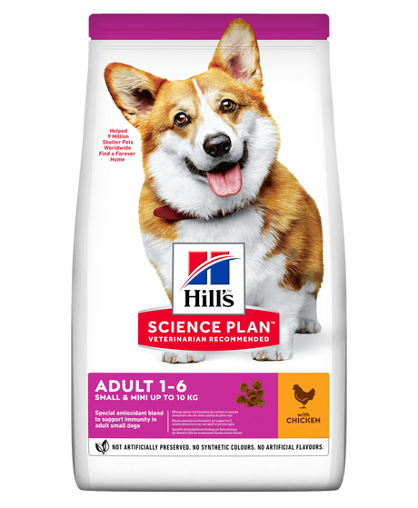 Hills Sciences plan tørfoder til voksne Små & Mindre hunde på 1 til 6 år med kylling og kalkun