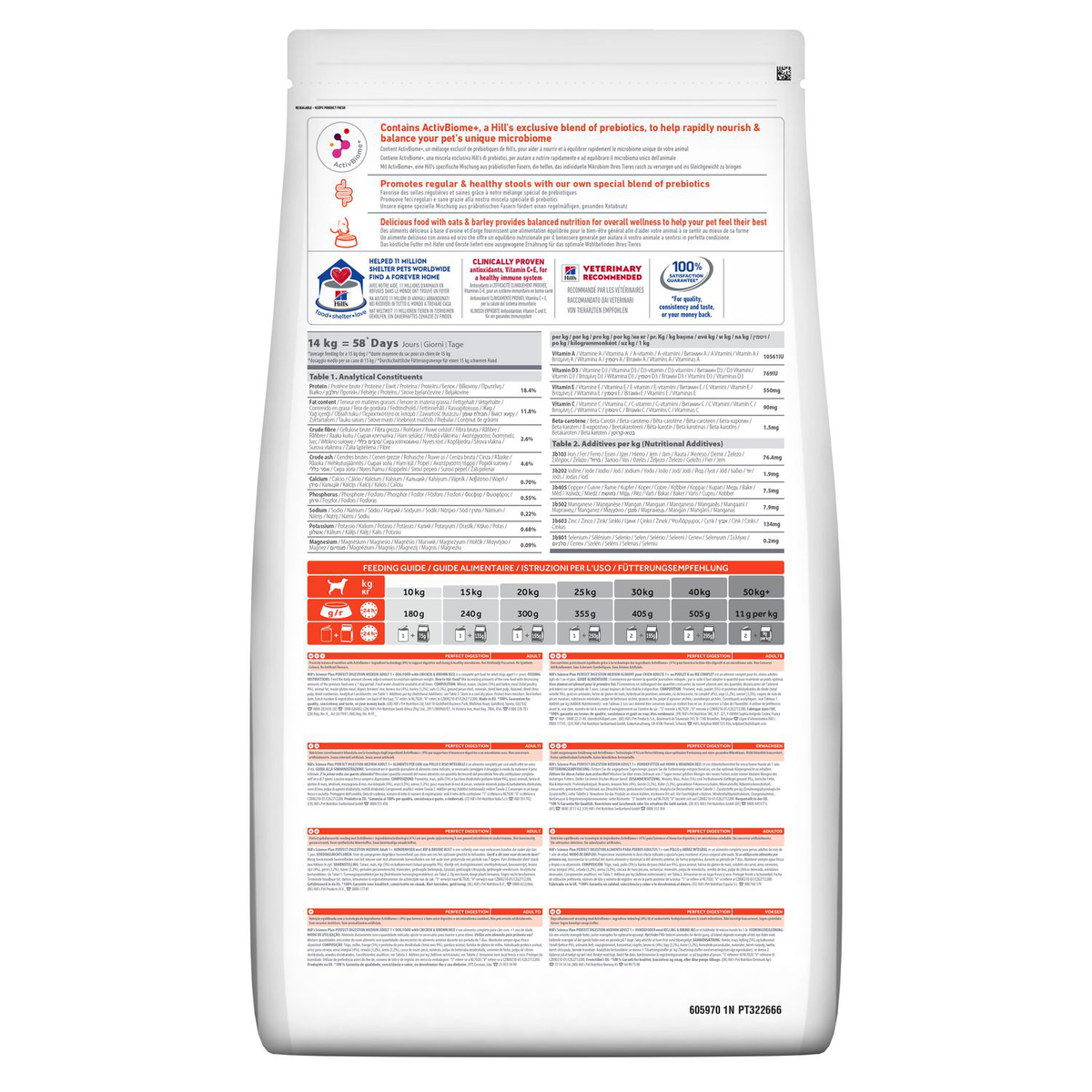 Hills Adult Perfect Digestion Medium with Chicken & Brown Rice