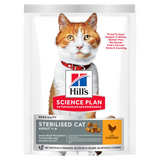 Hill's Sterilised kattemad til katte fra 6 mdr til 6 år vælg mellem Kylling, Tun, And
