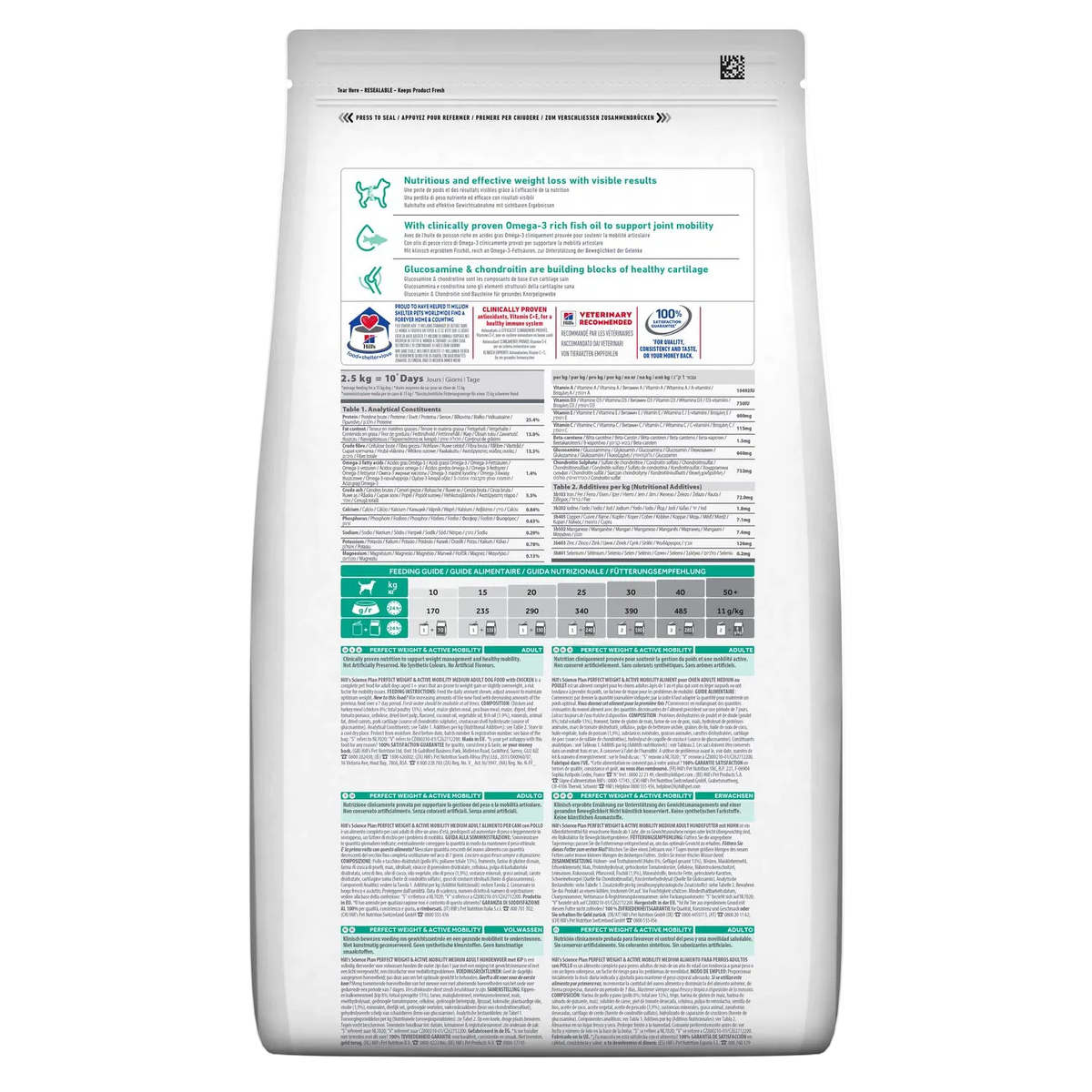 Hills tørfoder perfect weight & mobility 12kg. Til voksne Medium hunde