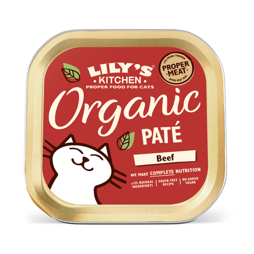 Lily´s kitchen - Organic Beef Paté | Økologisk vådfoder med okse til katte