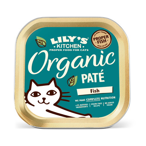 Lily´s kitchen - Organic Fish Paté | Økologisk vådfoder med fisk til katte