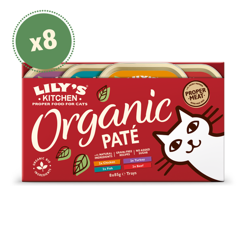 Lily´s kitchen Organic Paté Trays Multipack Vådfoder til katte 8 x 85g