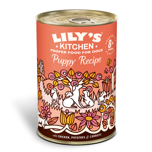 Lily's Kitchen med kylling til hvalpe | Chicken Dinner for Puppies Dåser af 400g