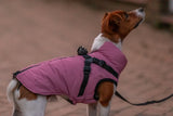 Hunde vinterjakke REFLEKS med sele LYSERØD (varm & vandtæt)