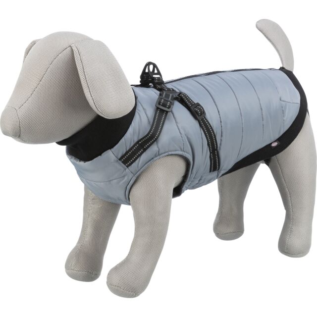Hundejakke med hundesele, Pontis, Grå