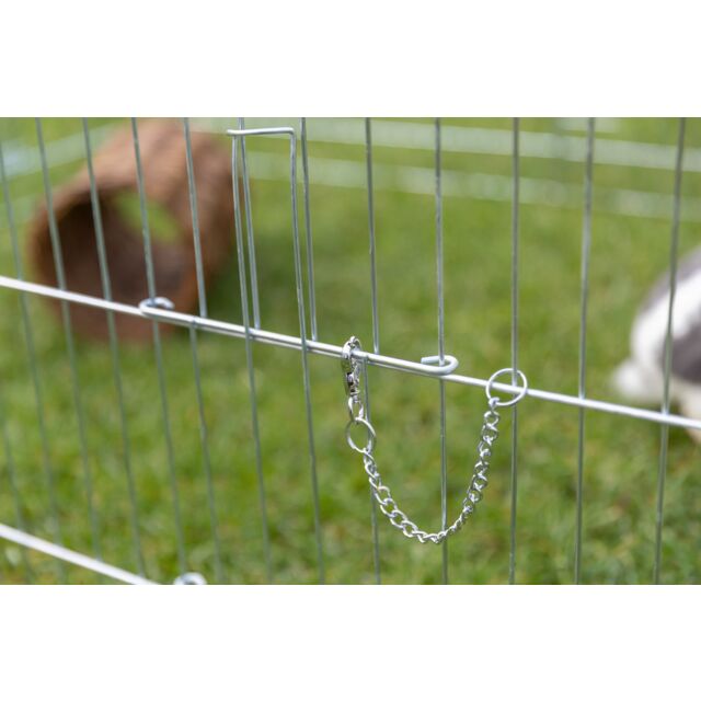 Udendørs løbegård til gnaver m. låg - 216 x 65 x 116 cm