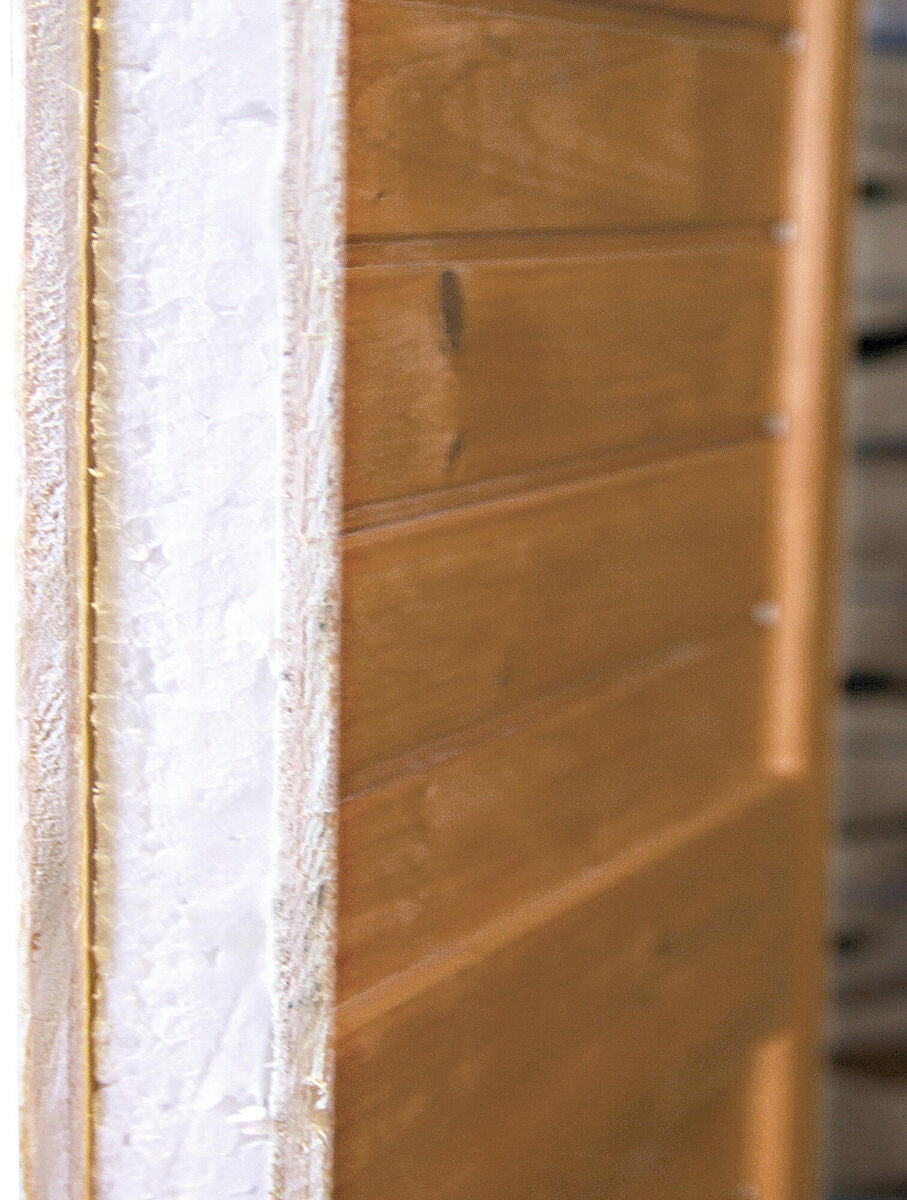 Udendørs Dobbelt isoleret kaninbur, Brun, til 2 kaniner åbning modsatte side - 116x113x65 cm - Leveret gratis lige til døren