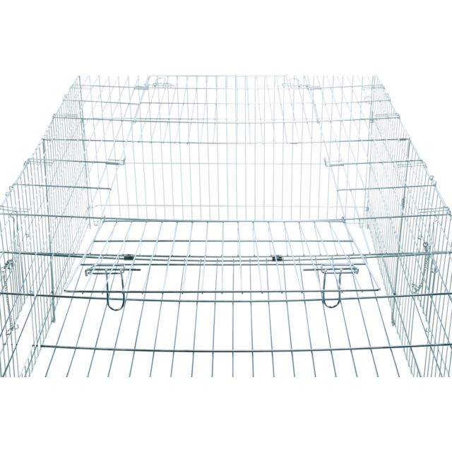 Udendørs løbegård til gnaver m. låg - 216 x 65 x 116 cm