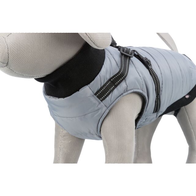 Hundejakke med hundesele, Pontis, Grå