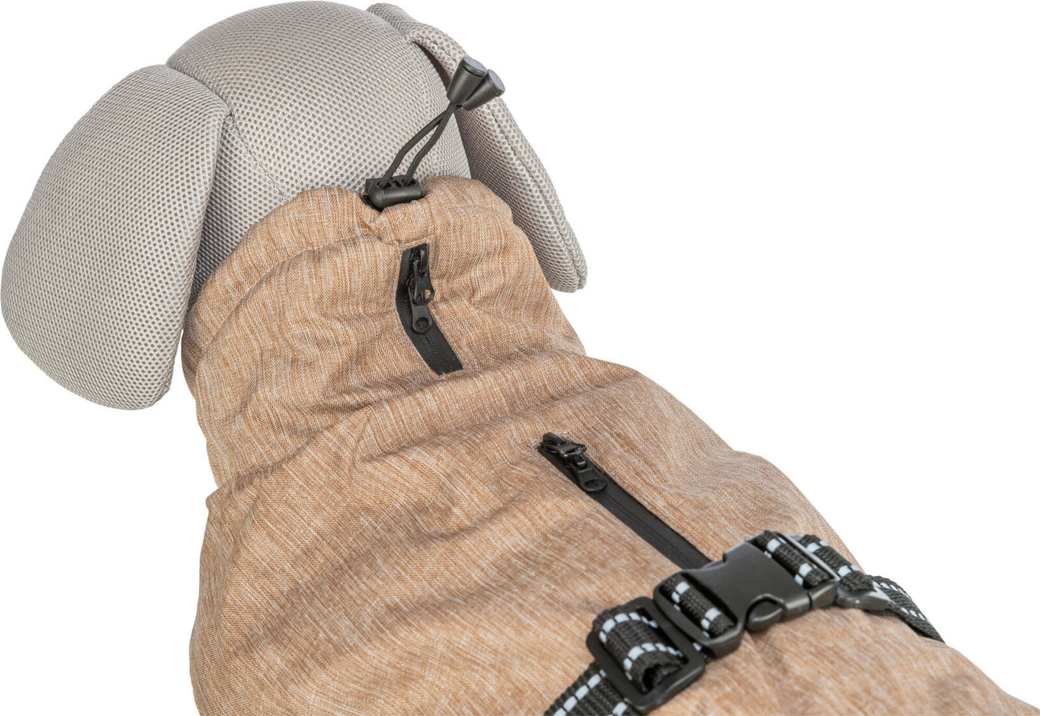 Hunde vinterjakke RIOM sandfarvet (varm & vandafvisende)