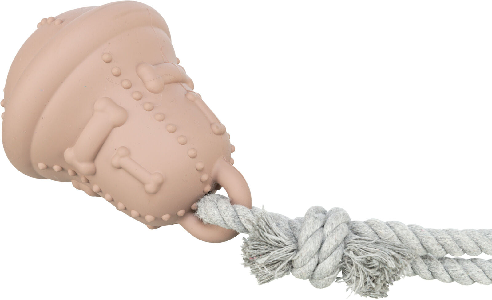 Hundelegetøj / Reb med gummi klokke