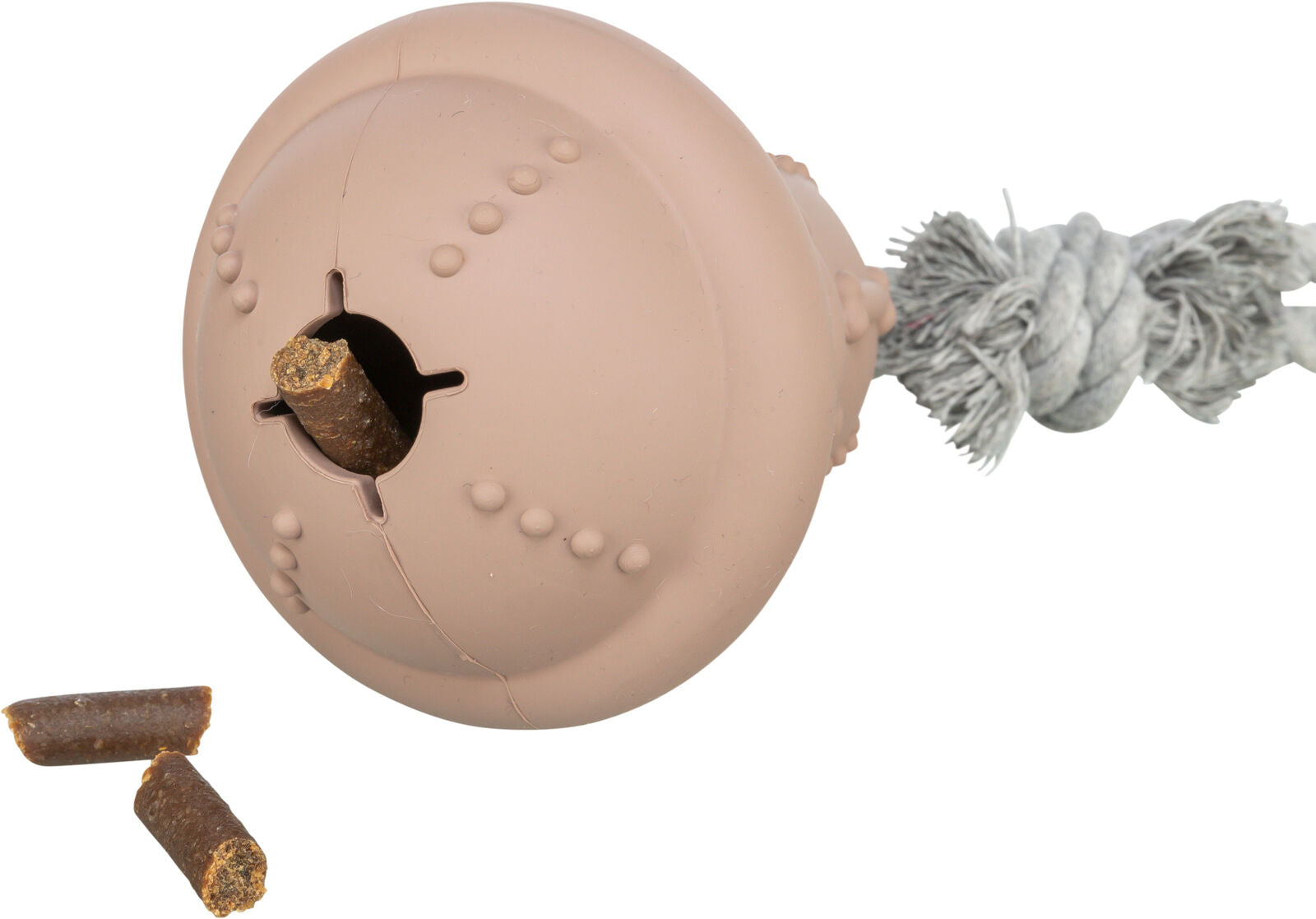 Hundelegetøj / Reb med gummi klokke