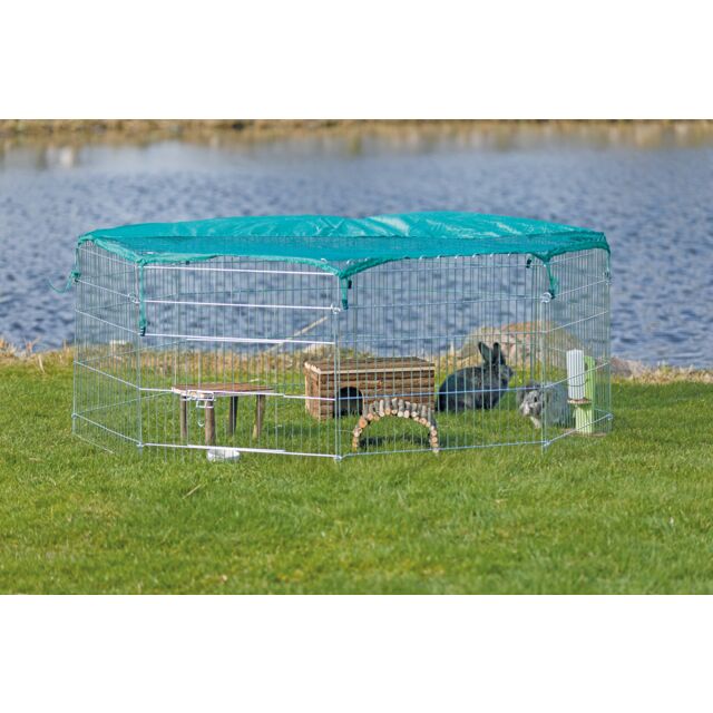 Løbegård med net, 8 elementer á 80 × 75 cm -  til marsvin og kaniner
