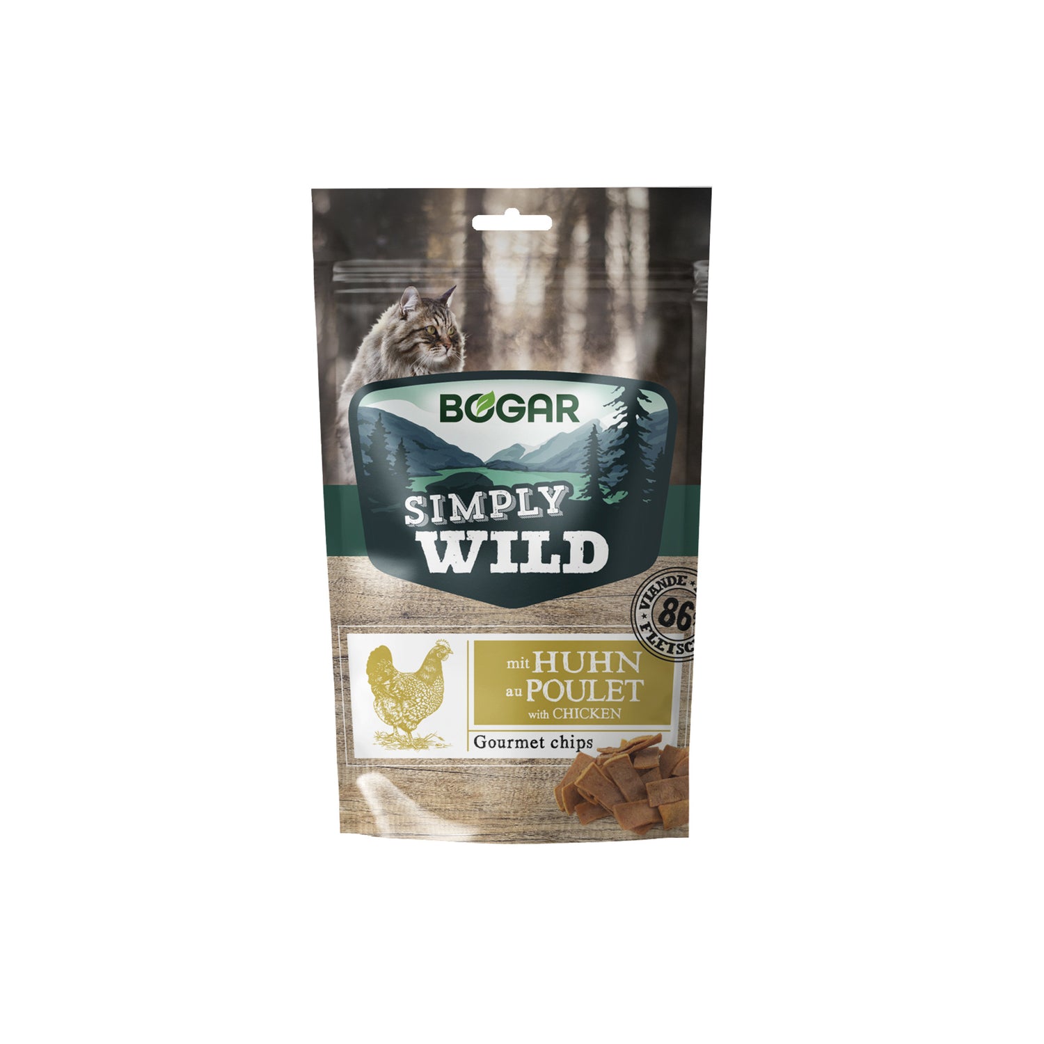 Simply Wild Meat Chips Chicken – Sprøde kyllingesnacks til katte