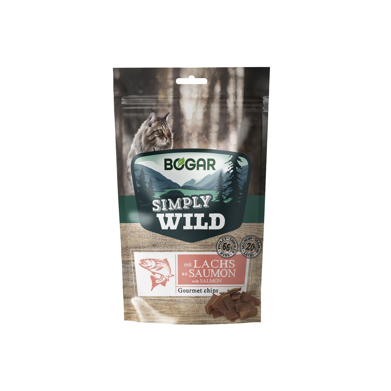 Simply Wild Meat Chips Salmon – Sprøde laksesnacks til katte