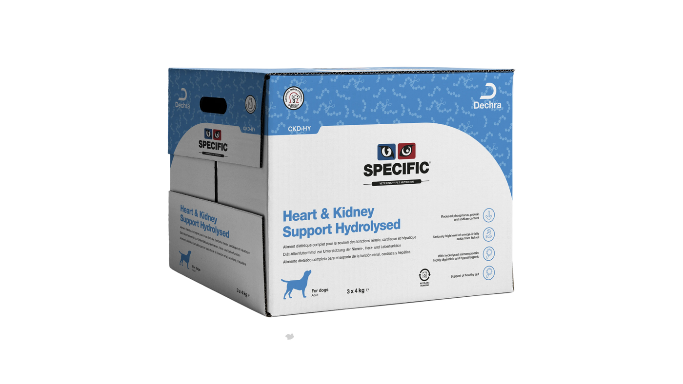 Specific CKD-HY Heart & Kidney Support | Nyre- og hjertevenligt hundefoder med hydrolyseret protein