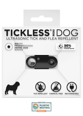 TICKLESS MINI, SORT (GENOPLADELIG) | 100% GIFTFRI BESKYTTELSE MOD FLÅTER OG LOPPER