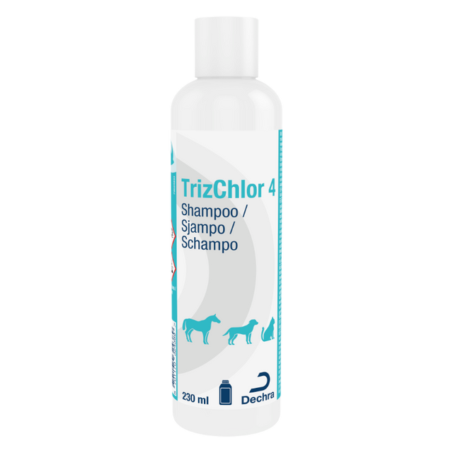 TrizChlor 4 Shampoo 230ml -  klorhexidinshampoo til hunde med hudinfektioner