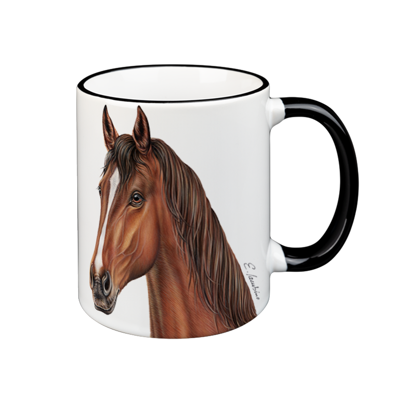 Kop med HEST - keramik