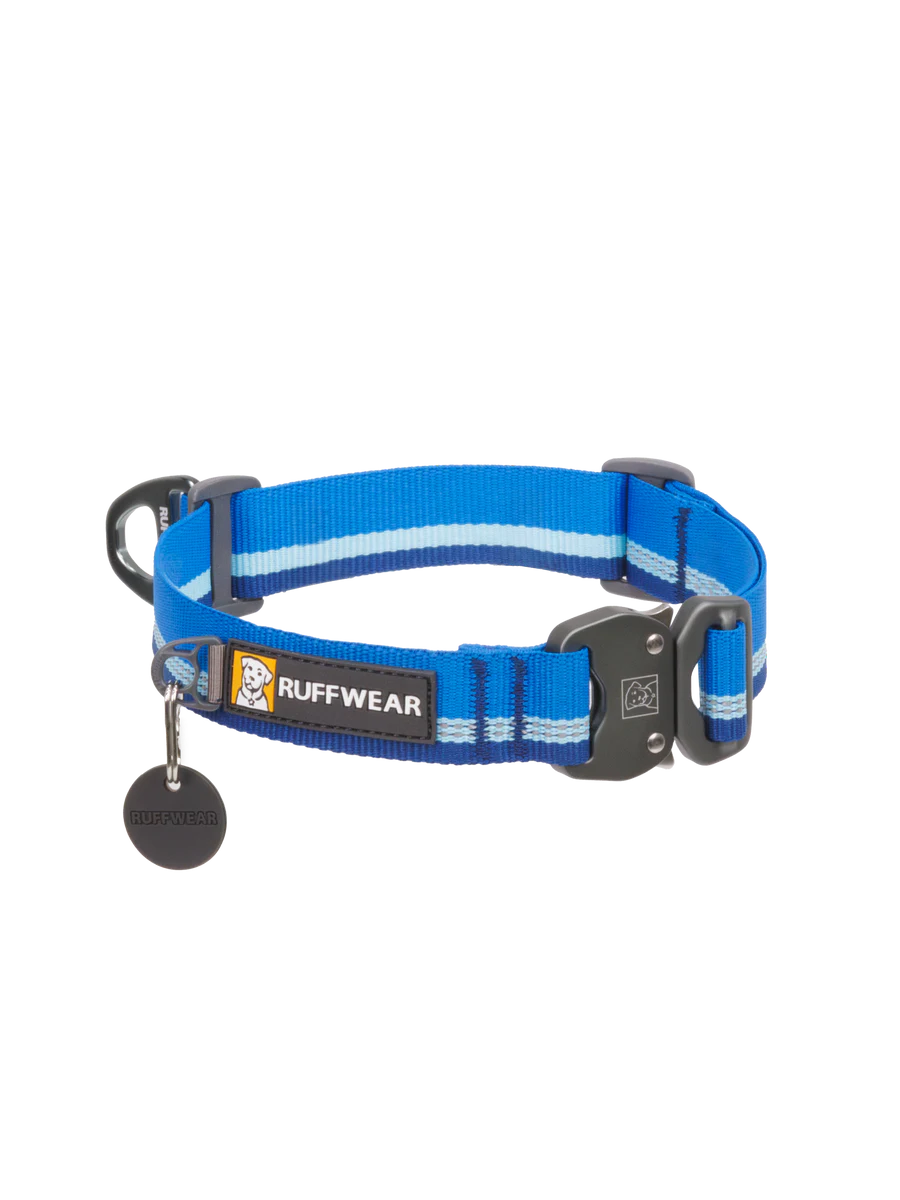 Top Rope™ Metal Buckle Dog Collar Blue Pool
