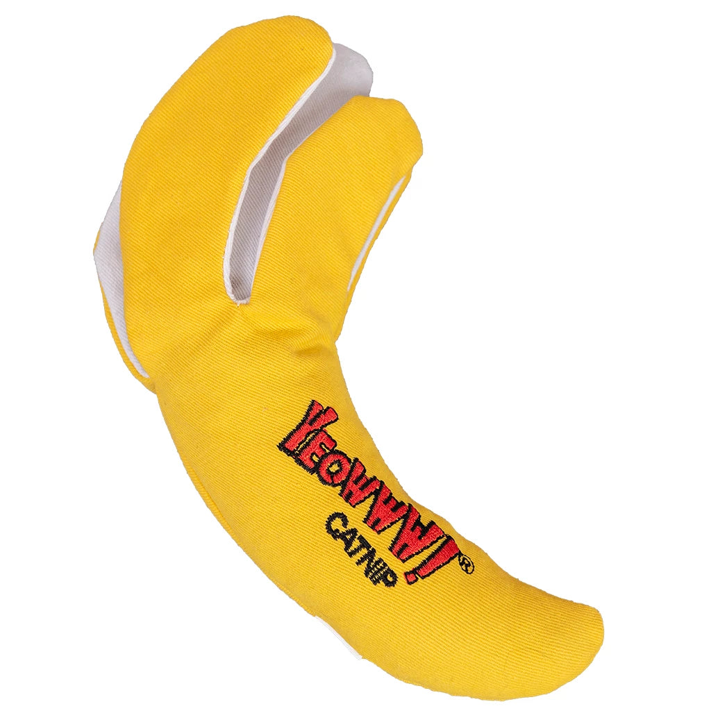 Katte legetøjs banan med Catnip, Yeowww! Chicata Banana Peeled