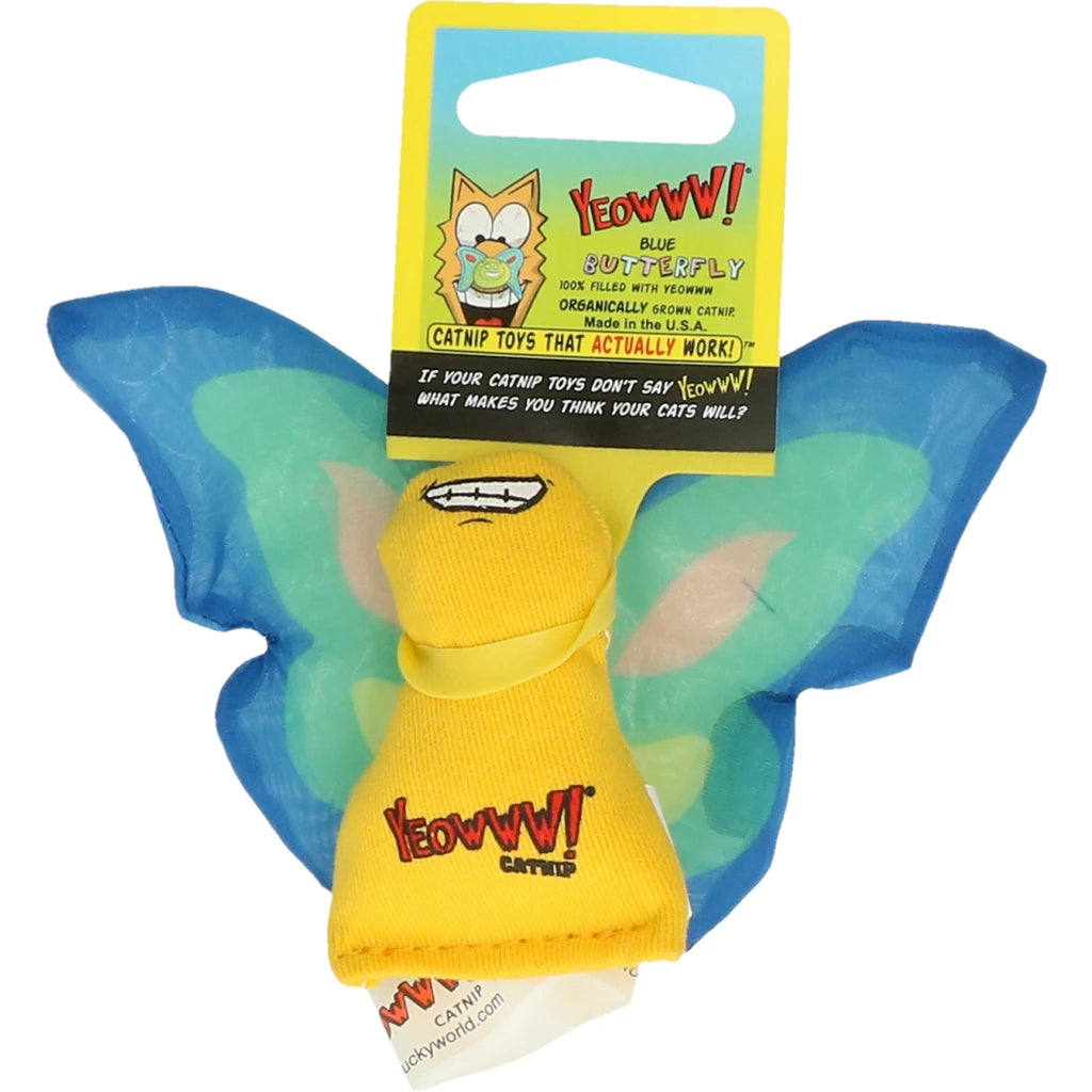 Katte legetøjs sommerfugle med Catnip, Yeowww! Butterfly
